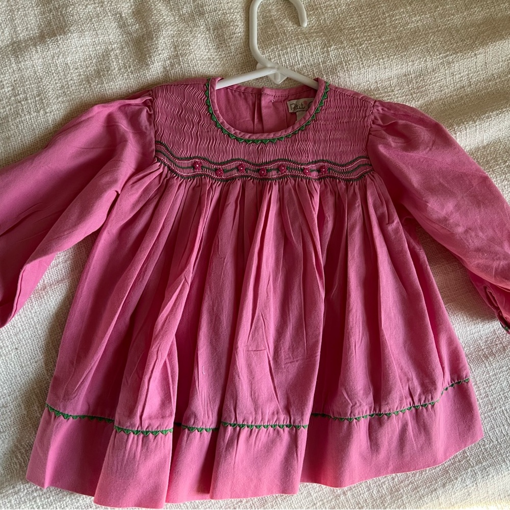 Pink Smocked Petit Ami 24m Girls Top